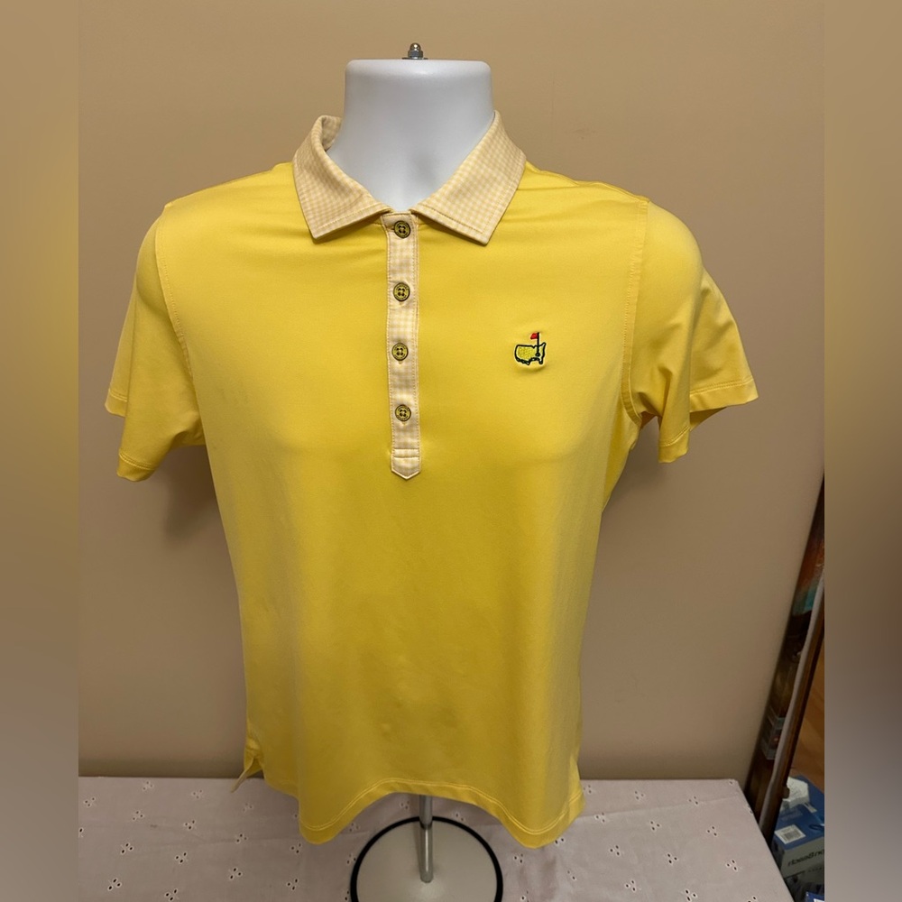 Magnolia Lane Tech 50+ UPF Women's Polo With  Masters Golf Yellow Medium